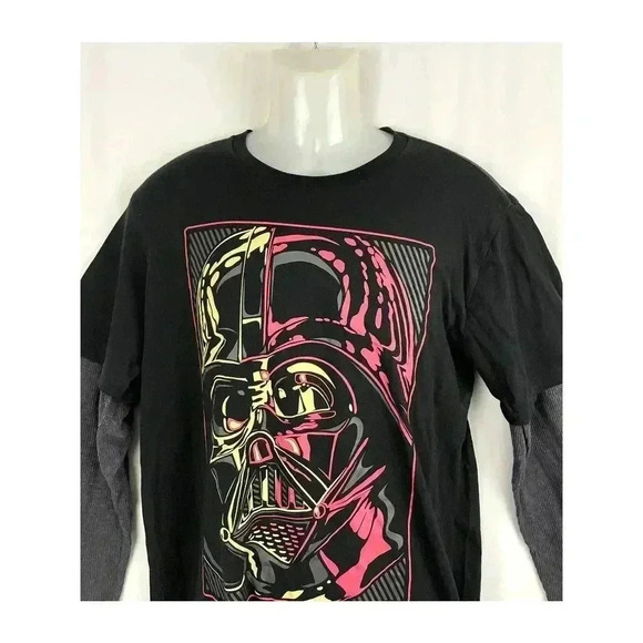 Star Wars Mad Engine Long Sleeve Mock Layer T-Shirt LARGE - Picture 8 of 9